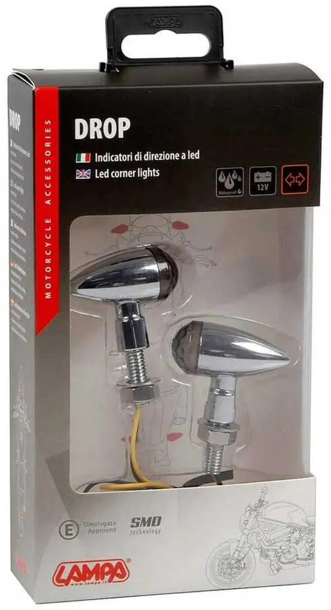 Lampa Drop LED Richtingaanwijzers - Zilver