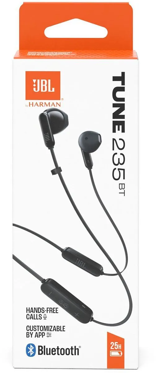JBL Tune 235BT In-ear Oordopjes - 16 uur - Zwart