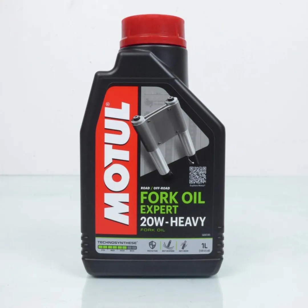 olie voor vork van motul expert heavy sae 20w technosynthese en 1l voor moto scooter