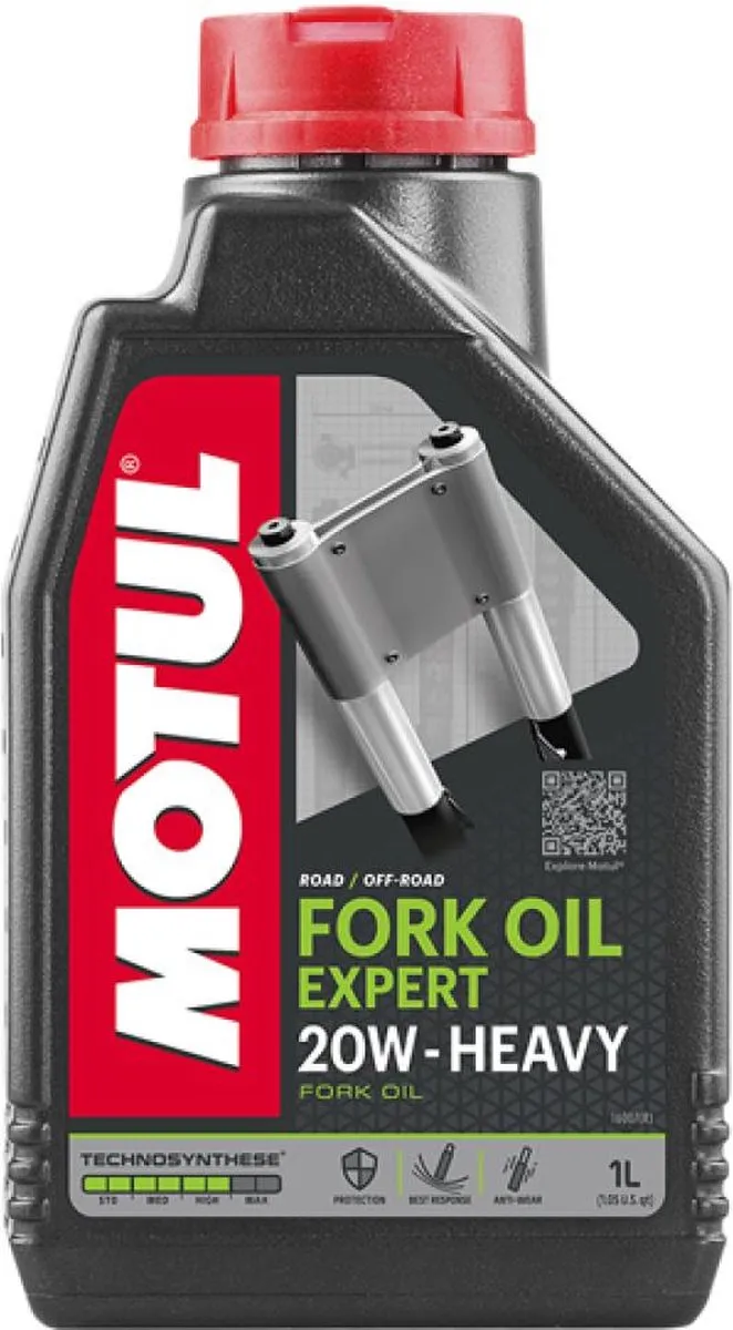 olie voor vork van motul expert heavy sae 20w technosynthese en 1l voor moto scooter
