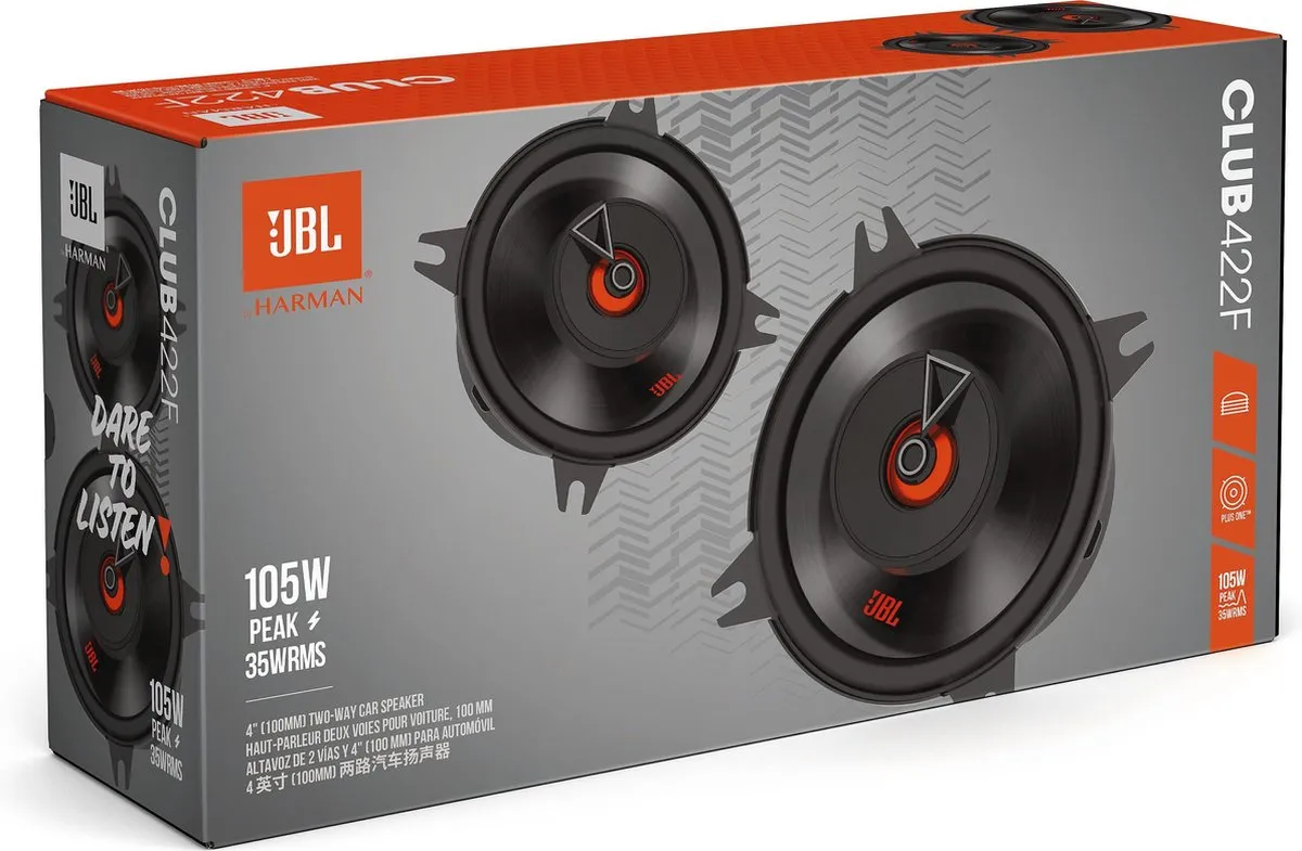 JBL Club 422F Autospeakers 105W - 2-delig - Zwart