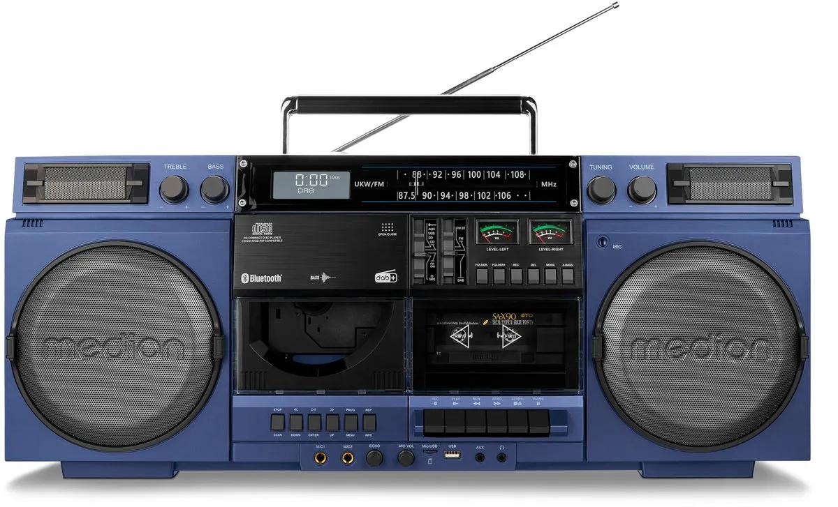 Medion MD44538 Cassetterecorder - 20W - Zwart