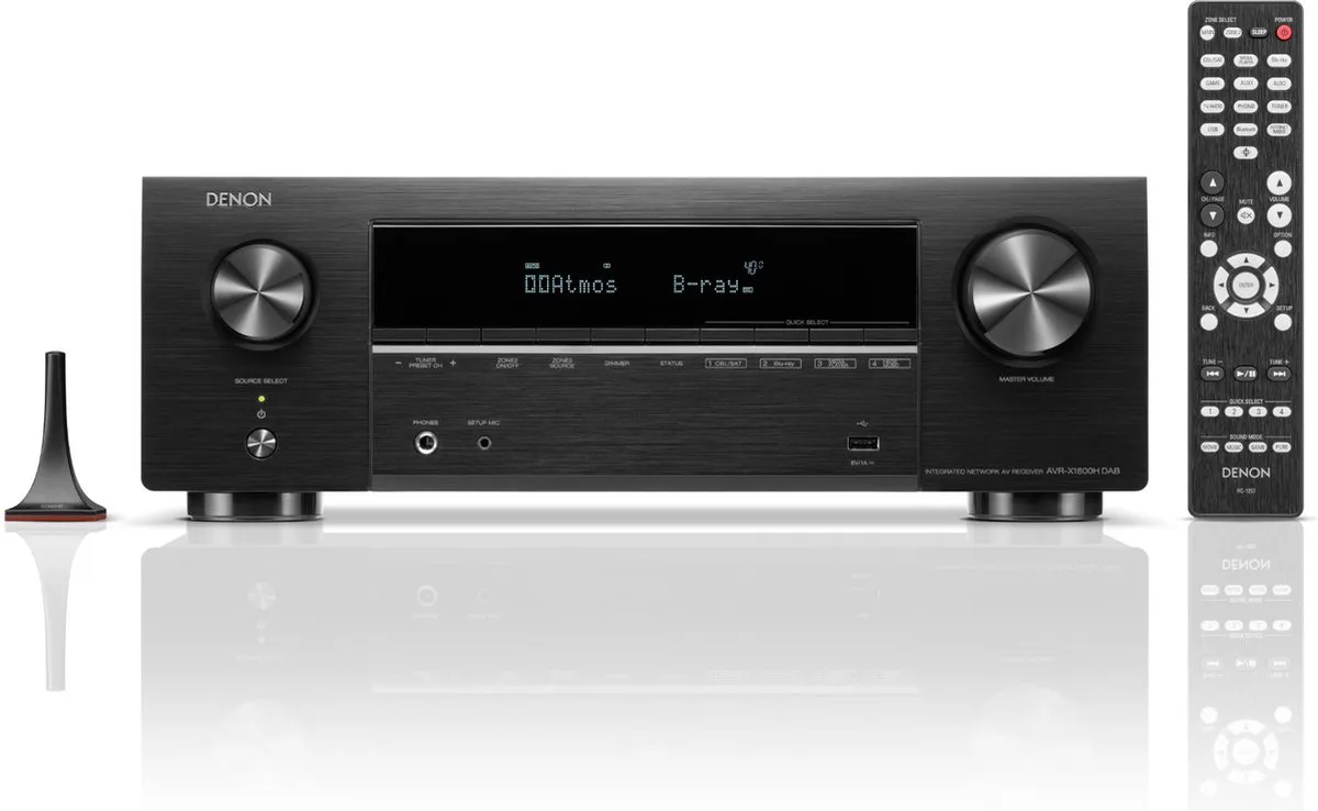 Denon AVR-X1800H AV-ontvanger 7.2 - 145W - 8K HDMI - Zwart - afbeelding 6 van 6