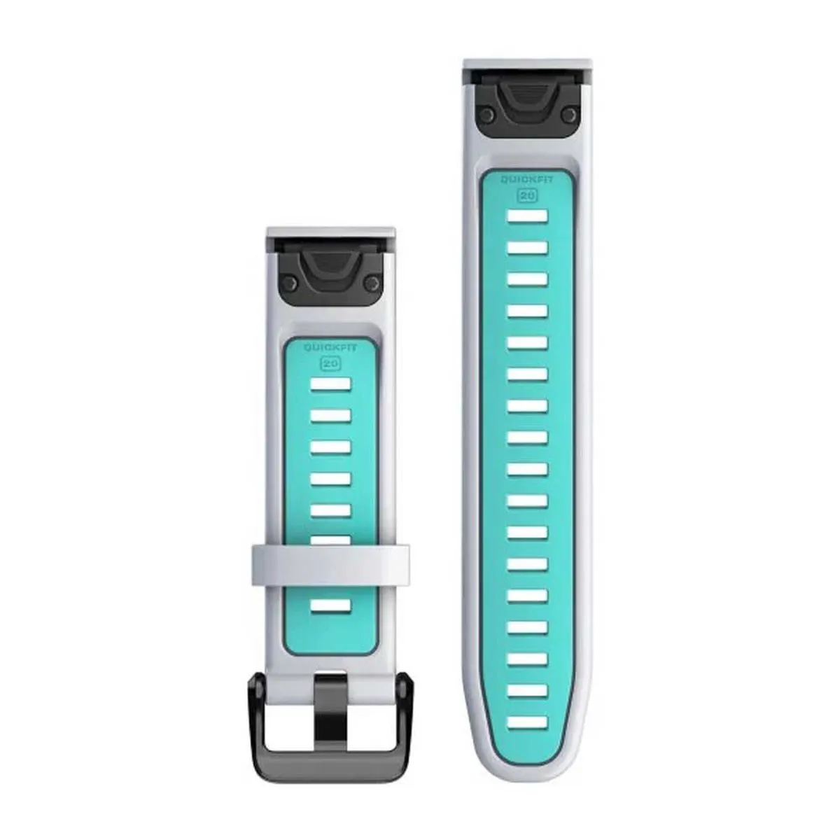 Garmin QuickFit 20mm Siliconen Band - 20mm - Wit/Blauw