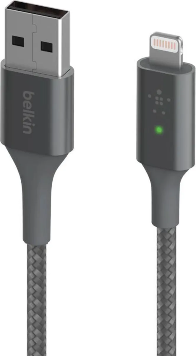 Belkin Boost-Up Charge CAA007bt04GR Telefoniekabel - USB-A naar Lightning - Grijs
