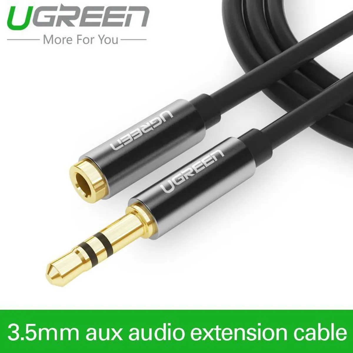 UGREEN 3.5mm Audio Jack Verlengkabel 150cm - Zwart