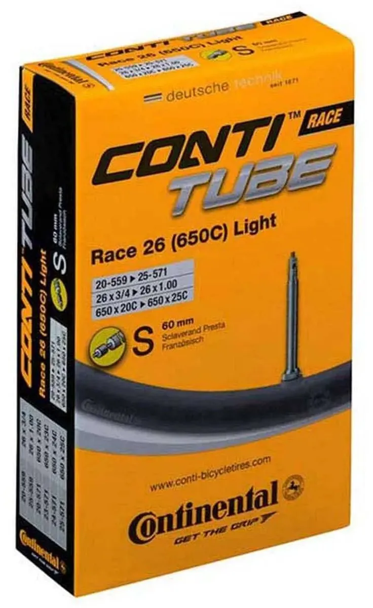 Continental Race Light Presta 26" Binnenband 60mm - Transparant