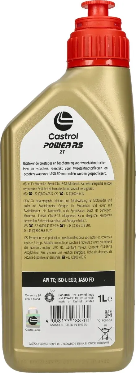 Castrol Power RS 2T Synthetische Olie 1L