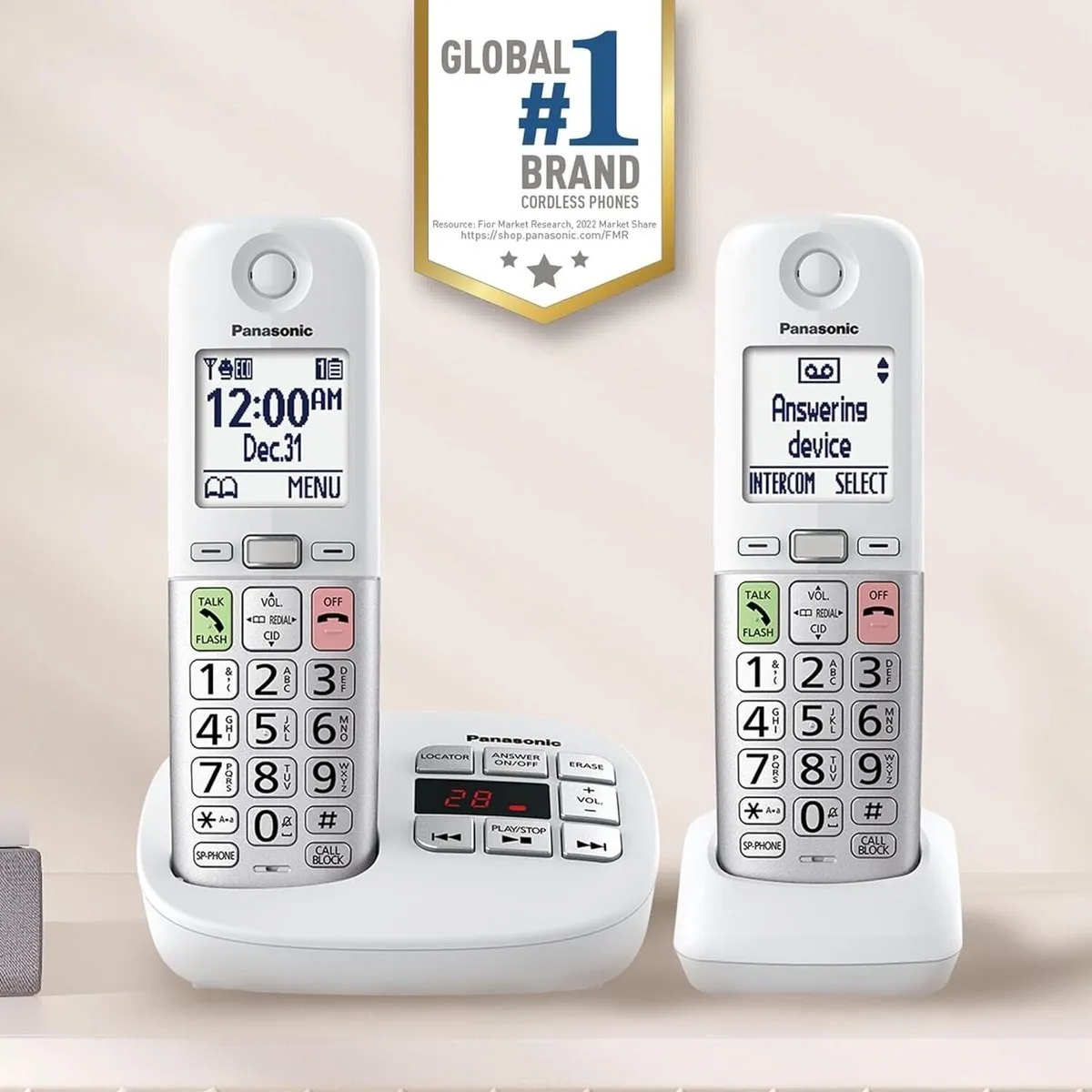 Panasonic KX-TGU432EXW Telefoon - 2 Handsets Wit/Zilver