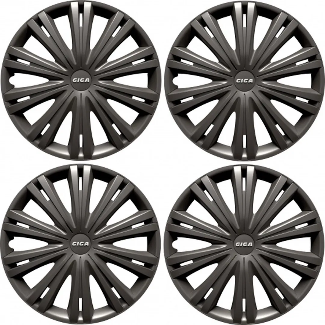 Carpoint Wieldoppen 15" Giga Antraciet - 4 Stuks