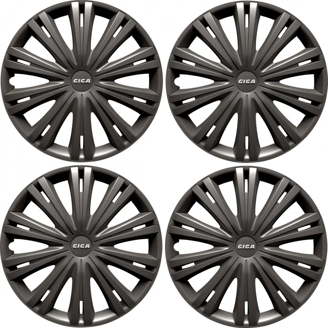 Carpoint Wieldoppen 15" Giga Antraciet - 4 Stuks