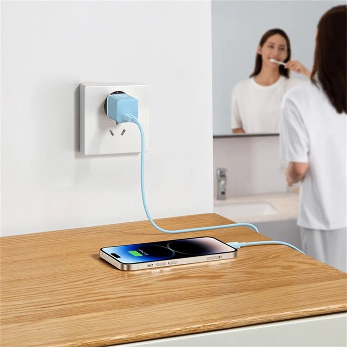 Baseus GaN5 CCGN050103 USB-C Snellader 20W - Blauw