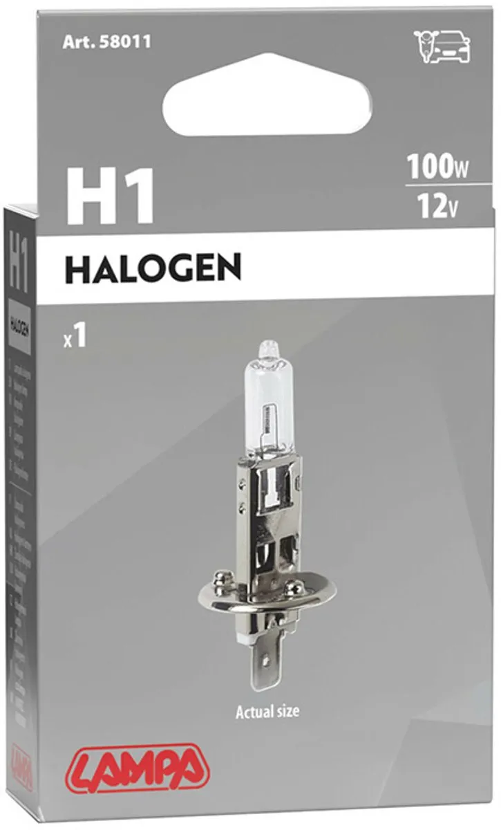 Lampa 12V Halogeenlamp H1 100W - P14,5s - Wit
