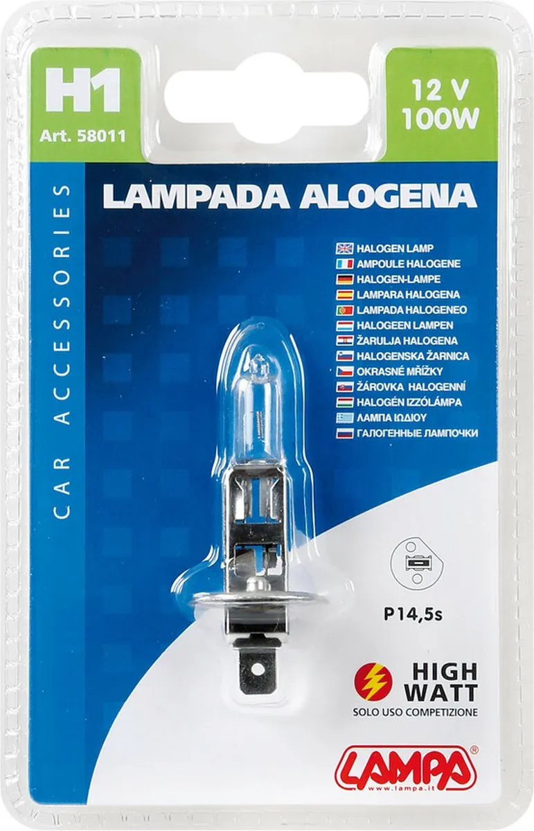 Lampa 12V Halogeenlamp H1 100W - P14,5s - Wit