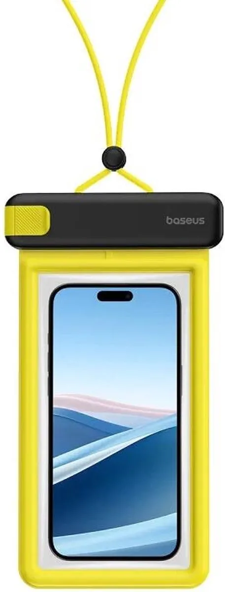 Baseus Telefoonhoes Waterdicht IPX8 - 7.2 Inch - Geel/Zwart