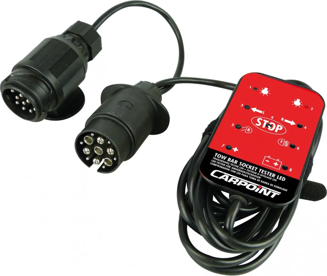 Carpoint Stekkerdoos Tester LED 12V
