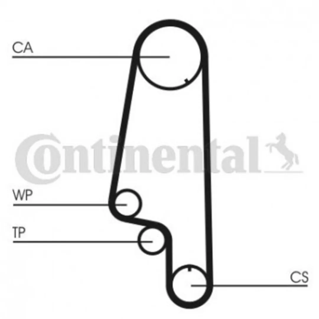 Continental CTAM Getande Riem - Zwart