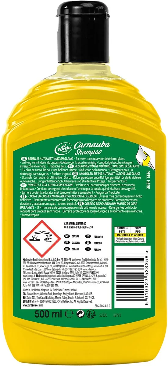 Turtle Wax Carnauba Wash & Wax 500ml