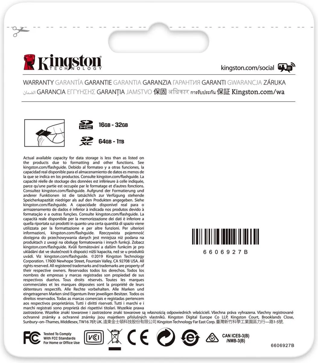 Kingston Canvas Select Plus SDXC 64GB - Video Class V10 - afbeelding 5 van 6