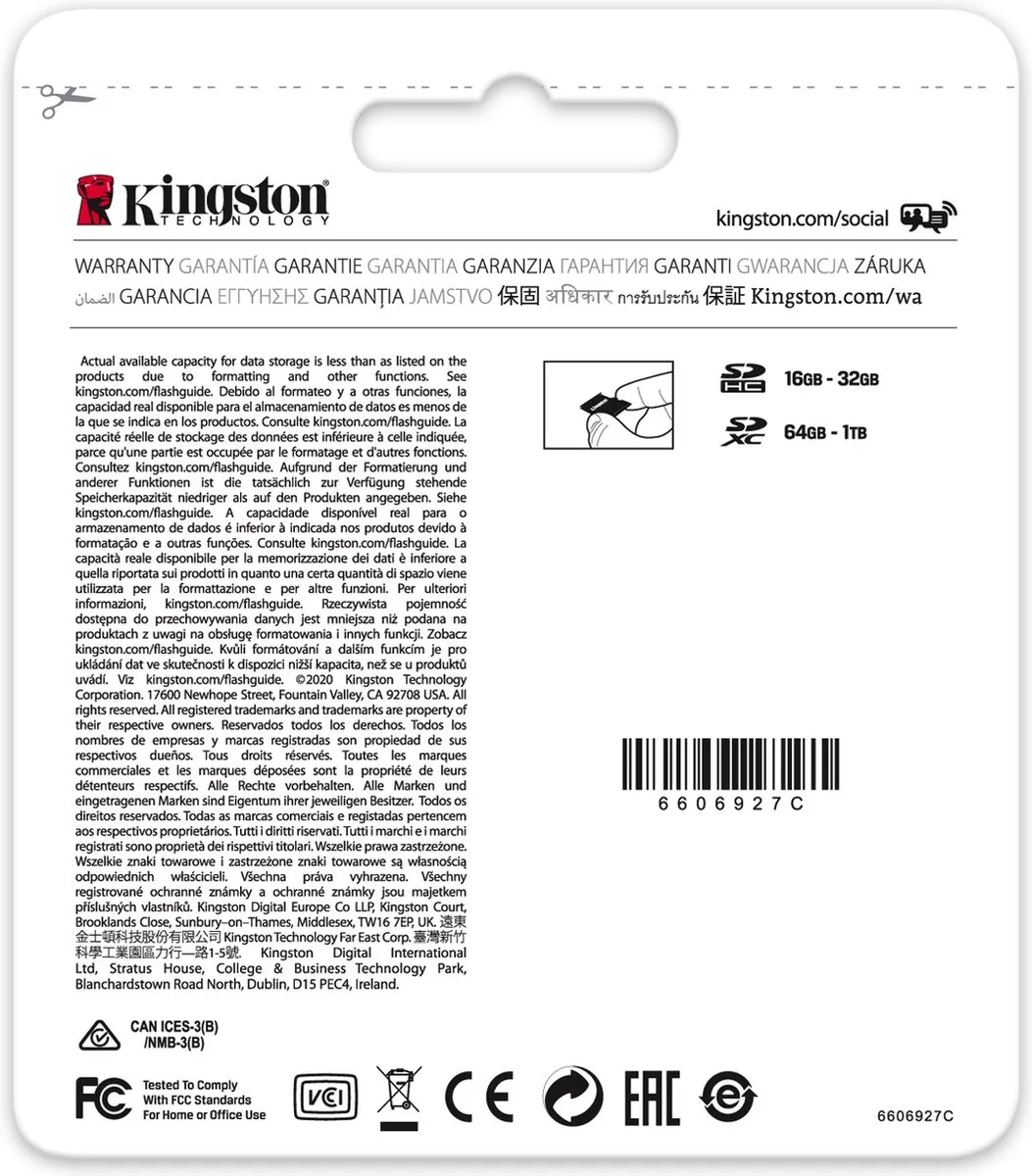 Kingston Canvas Select Plus SDXC 64GB - Video Class V10 - afbeelding 6 van 6
