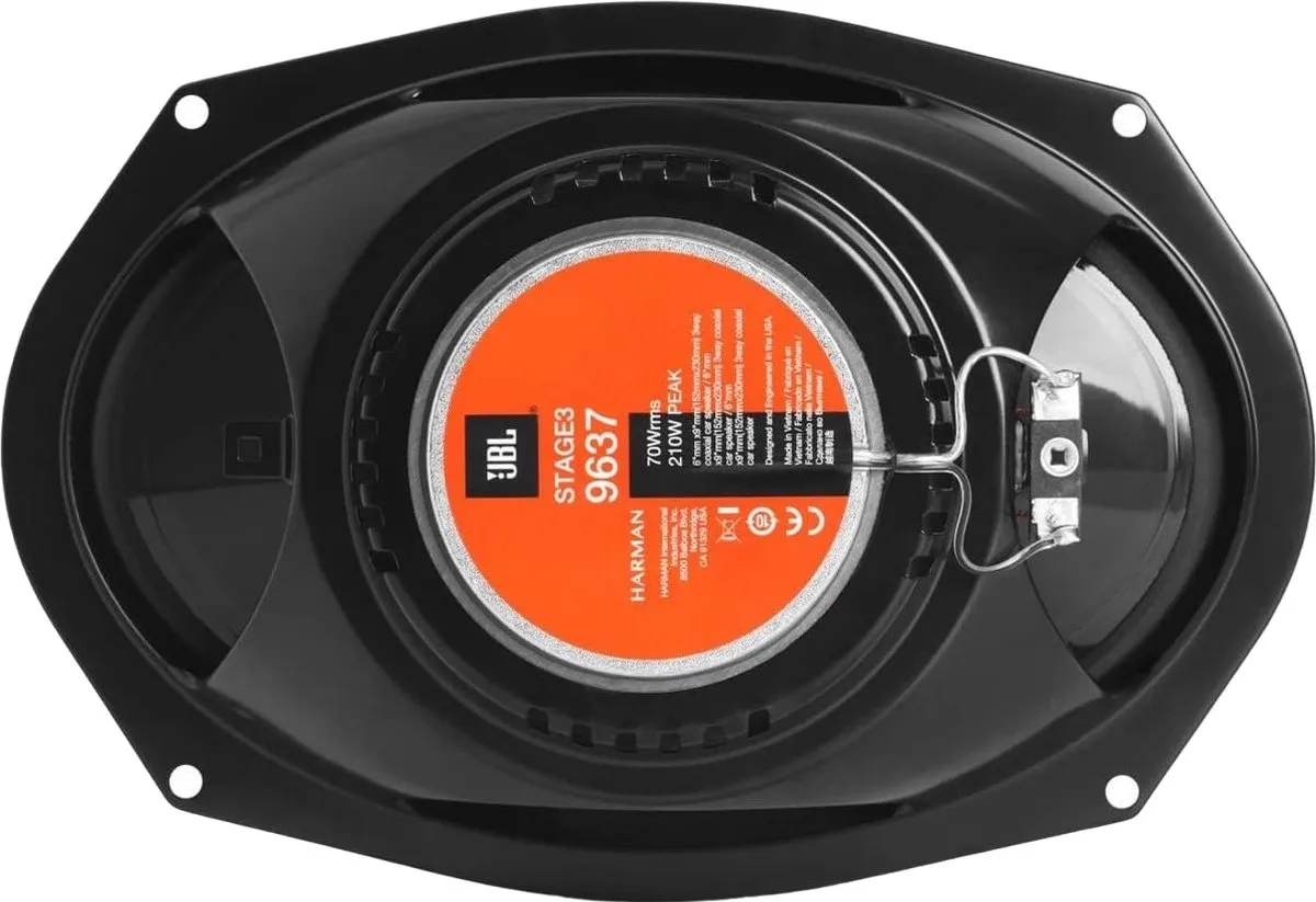 JBL Stage3 9637 - Autospeakers - 6 x 9” (152 x 230 mm) - 3-weg Coaxiaal - 375 Watt - Luidspreker set