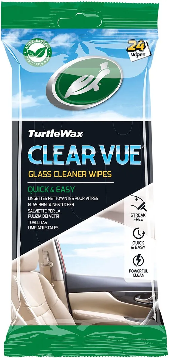 Turtle Wax Clear Vue Glasreinigingsdoekjes 24 Stuks