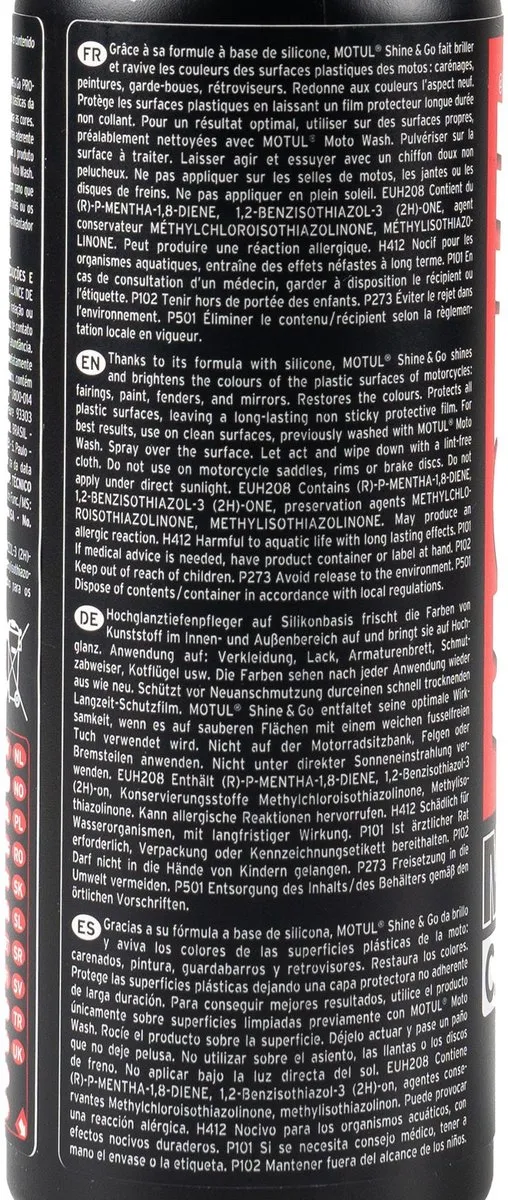 MOTUL MC CARE E5 Shine & Go – 400ml - Polijstmiddel voor kunststof oppervlakken