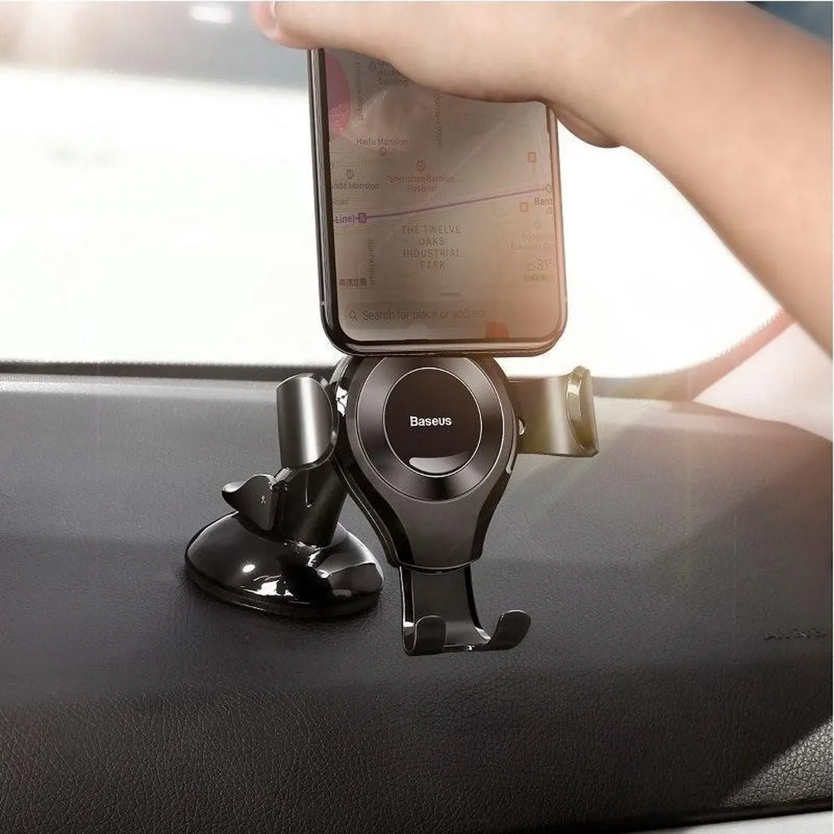 Baseus Osculum Type Gravity Car Mount Zwart - Universeel 8" - MPN 6953156268760