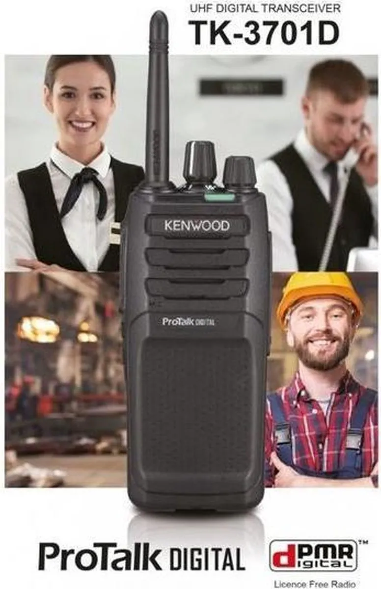Kenwood TK-3701D Set 6 Digitale Portofoons - 48 Kanalen - Zwart - afbeelding 6 van 6