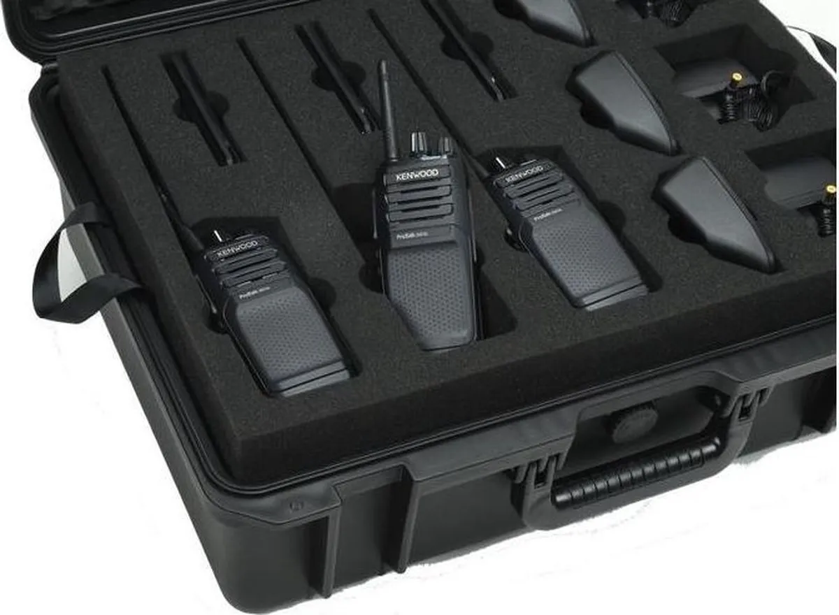 Kenwood TK-3701D Set 6 Digitale Portofoons - 48 Kanalen - Zwart