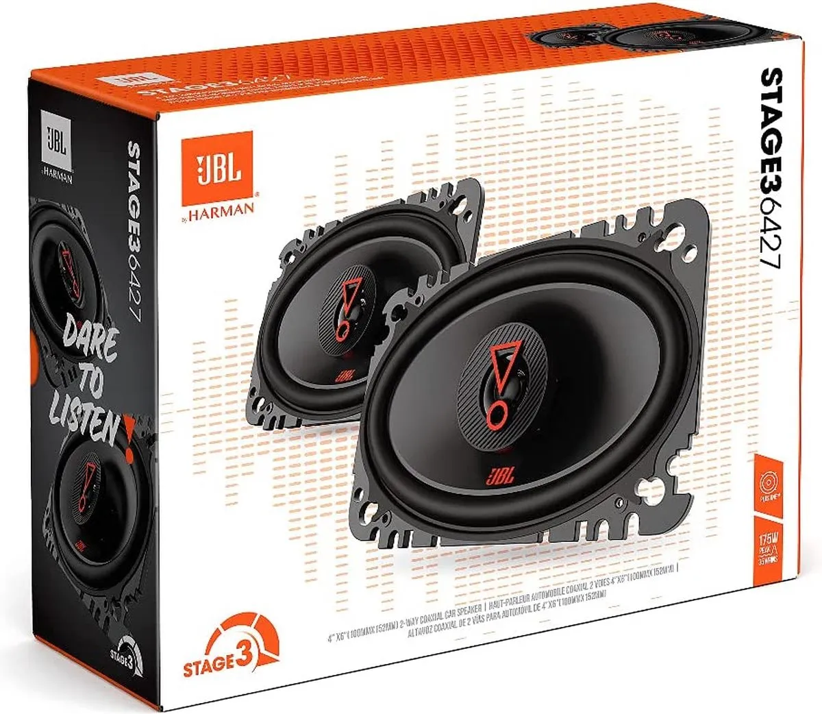 JBL Stage3 6427 Autospeakers 175W - 2-delig - Zwart