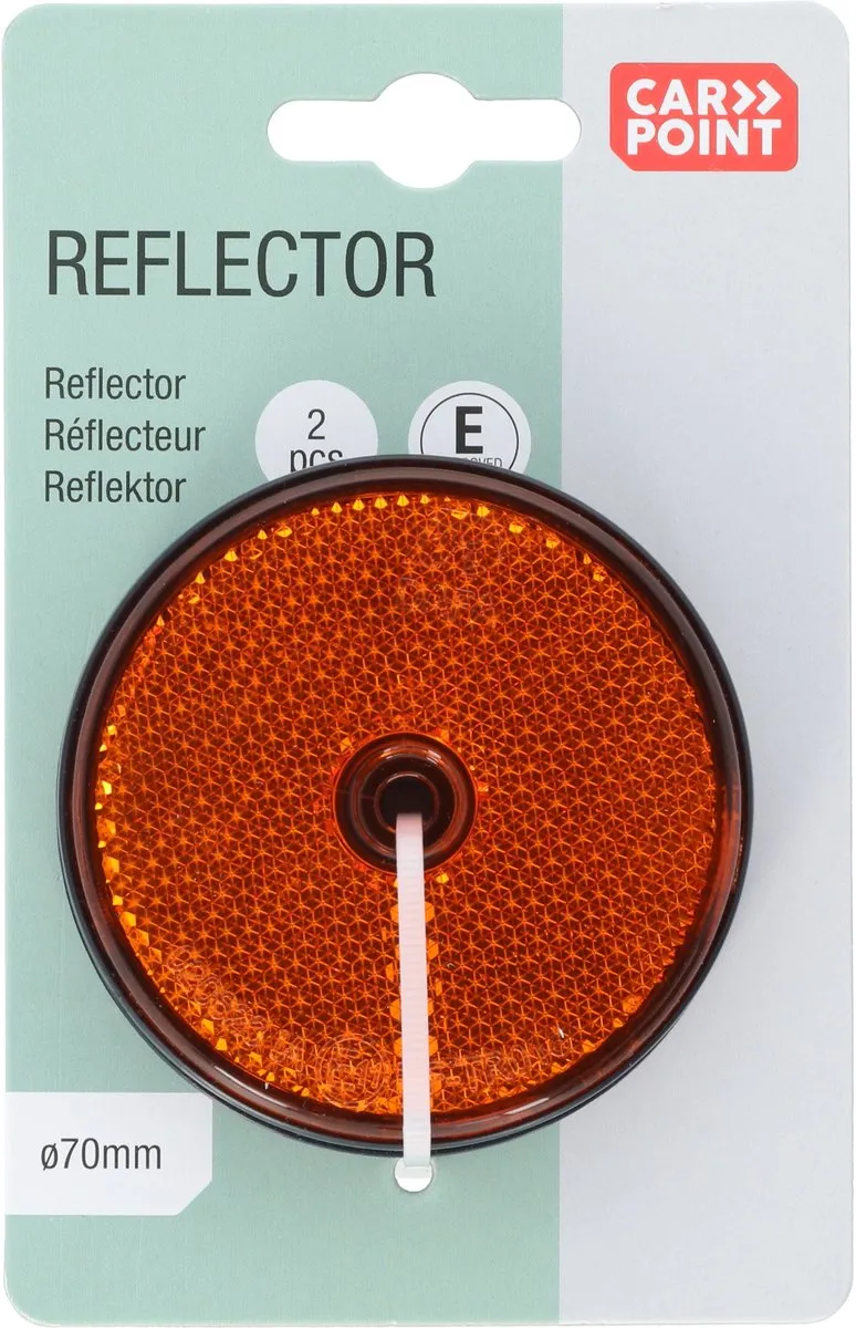 Carpoint Reflectoren Rond Ø70mm - 2 Stuks - Oranje
