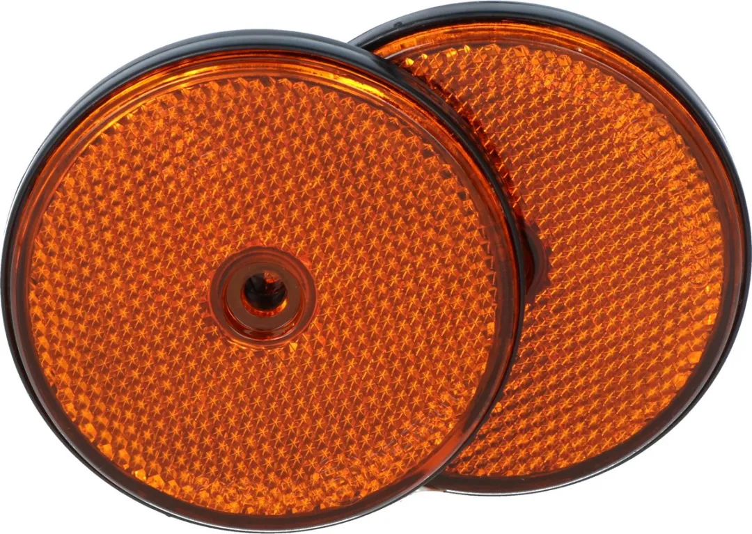 Carpoint Reflectoren Rond Ø70mm - 2 Stuks - Oranje