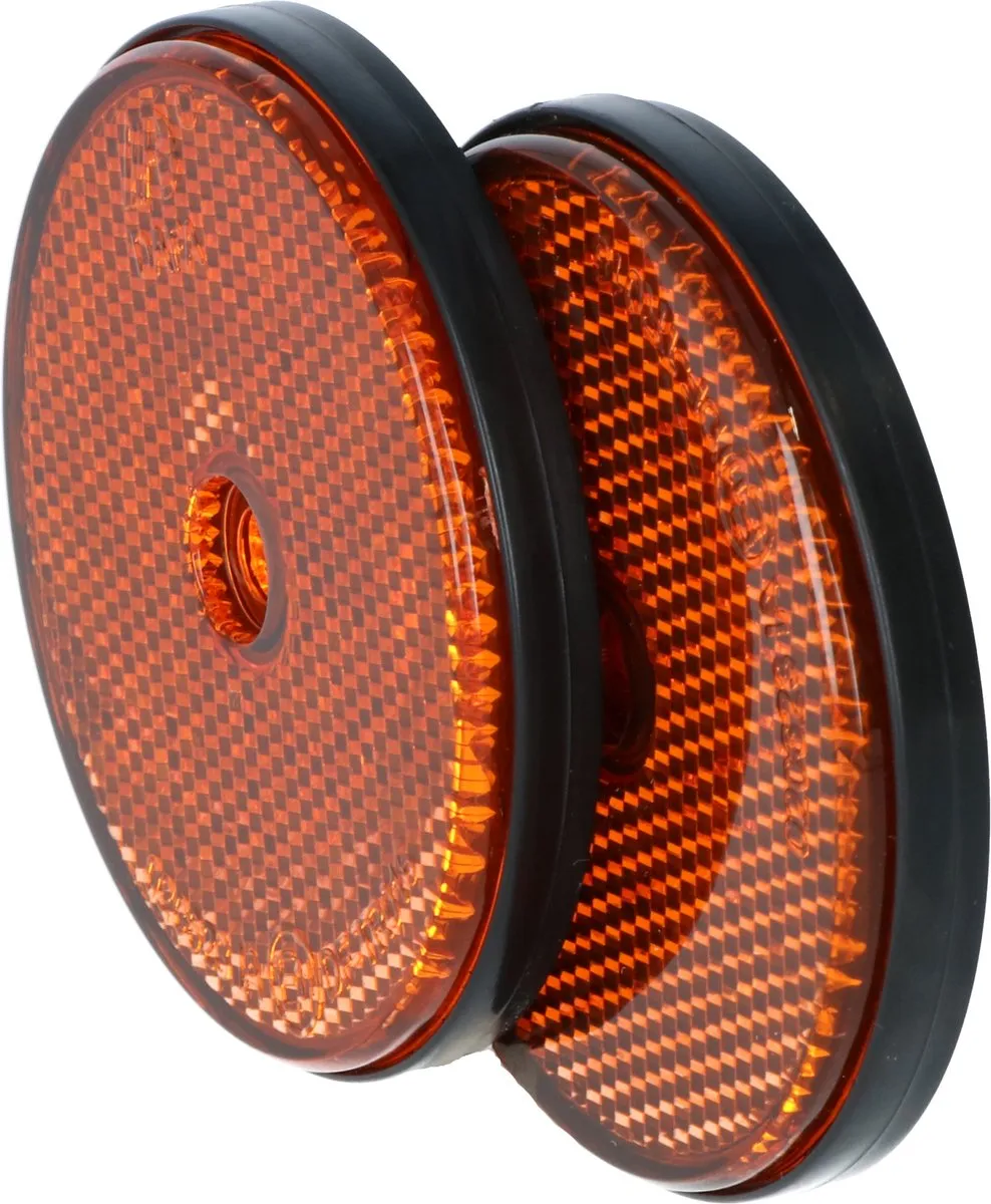Carpoint Reflectoren Rond Ø70mm - 2 Stuks - Oranje