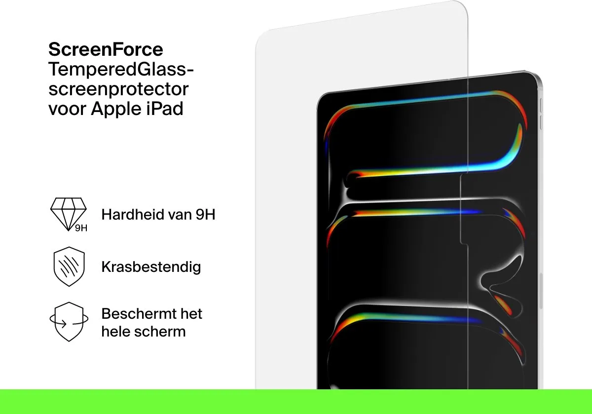Belkin TemperedGlass Screenprotector OVI005HQ - iPad Pro 11" (M4) - Transparant