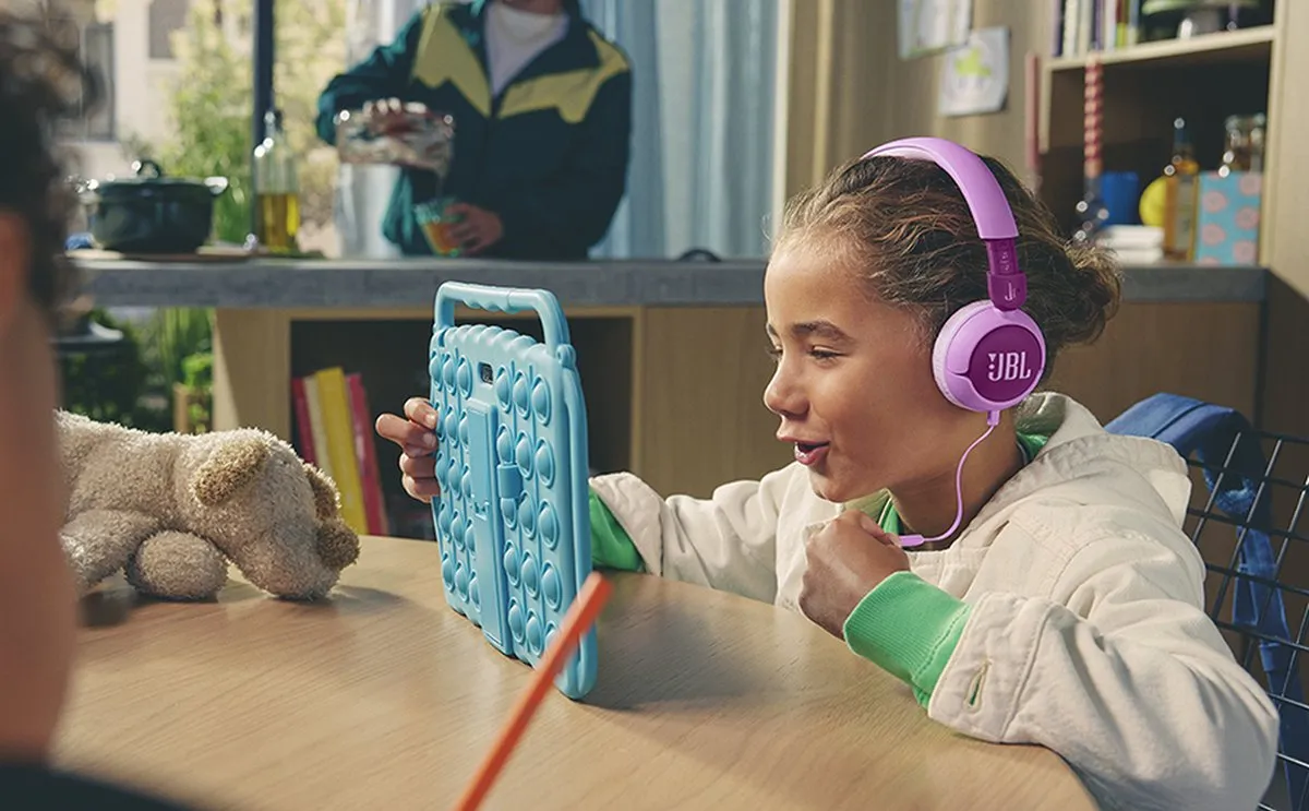 JBL Junior 320 Kinderkoptelefoon - 85 dB - Roze Paars