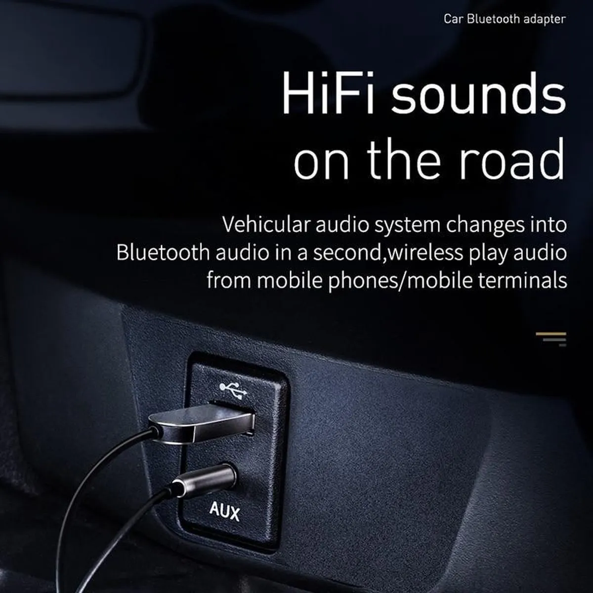 Baseus BA01 Bluetooth Audioadapter AUX - Zwart