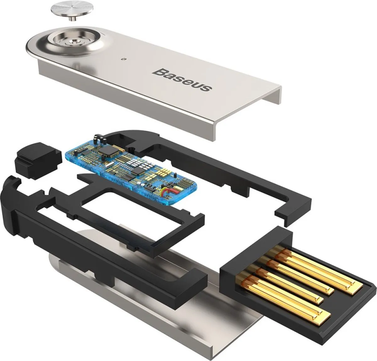 Baseus BA01 Bluetooth Audioadapter AUX - Zwart - afbeelding 6 van 6