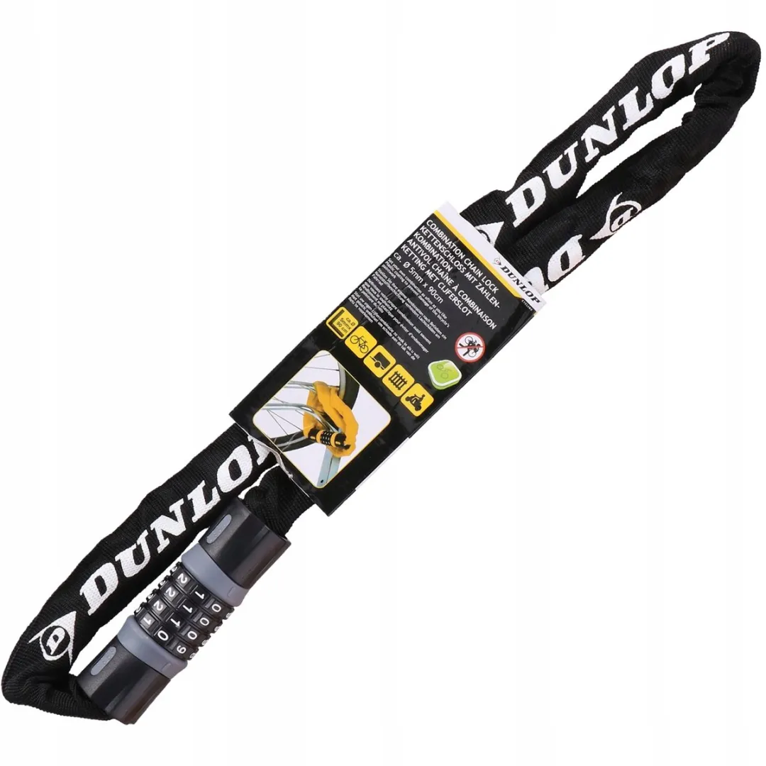Dunlop Fietsslot Cijferslot 90cm - Zwart