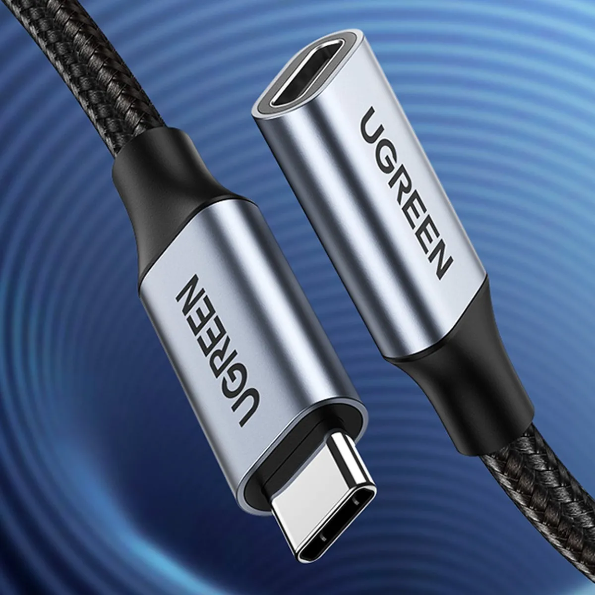 Ugreen USB-C 3.1 Verlengkabel 10Gb/s 1m - Grijs