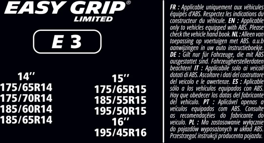 Michelin Easy Grip EG-E3 Sneeuwkettingen - 175/65R15 t/m 195/50R