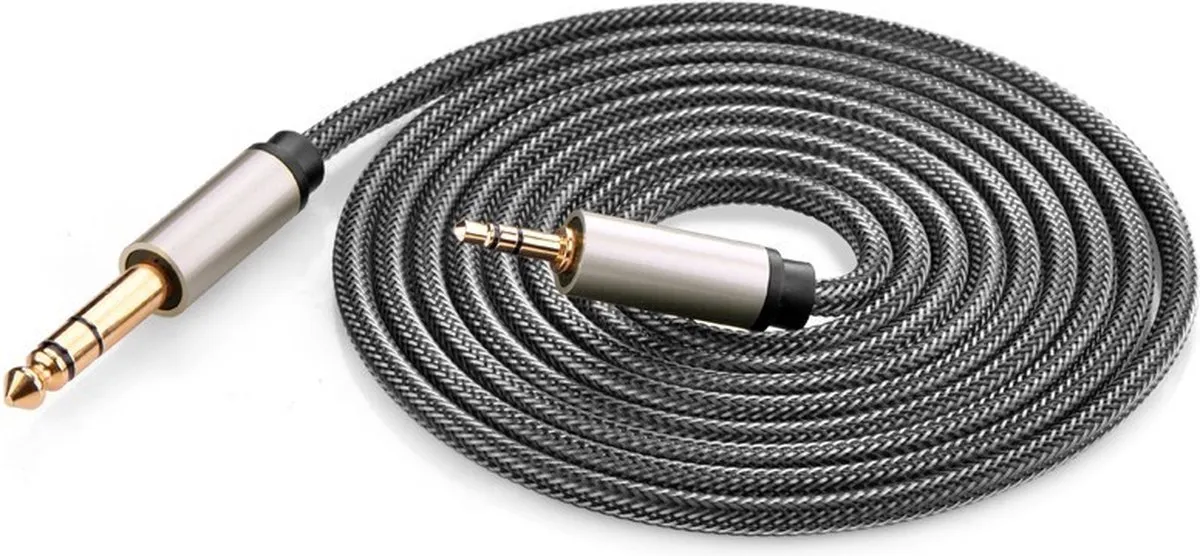 UGREEN TRS Audiokabel 3,5mm naar 6,35mm - 2m - Zwart