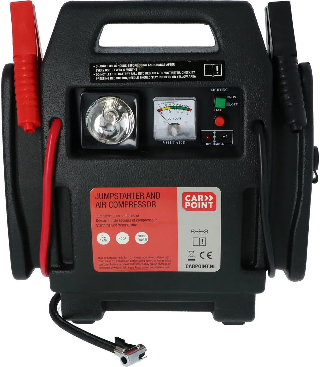 Carpoint Jumpstarter 400A met Luchtcompressor 18 BAR