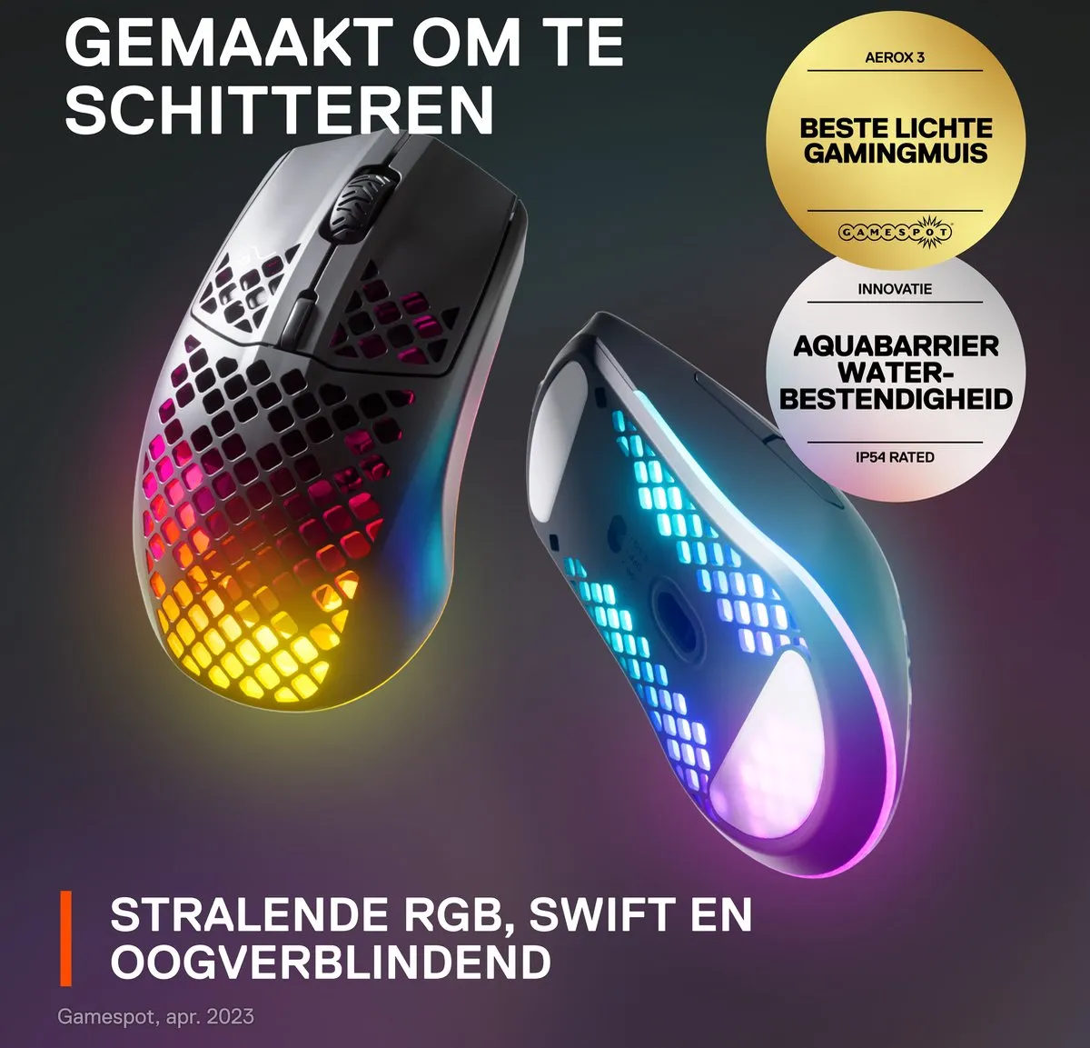 SteelSeries Aerox 3 2022 Edition Draadloze Gaming Muis - Zwart