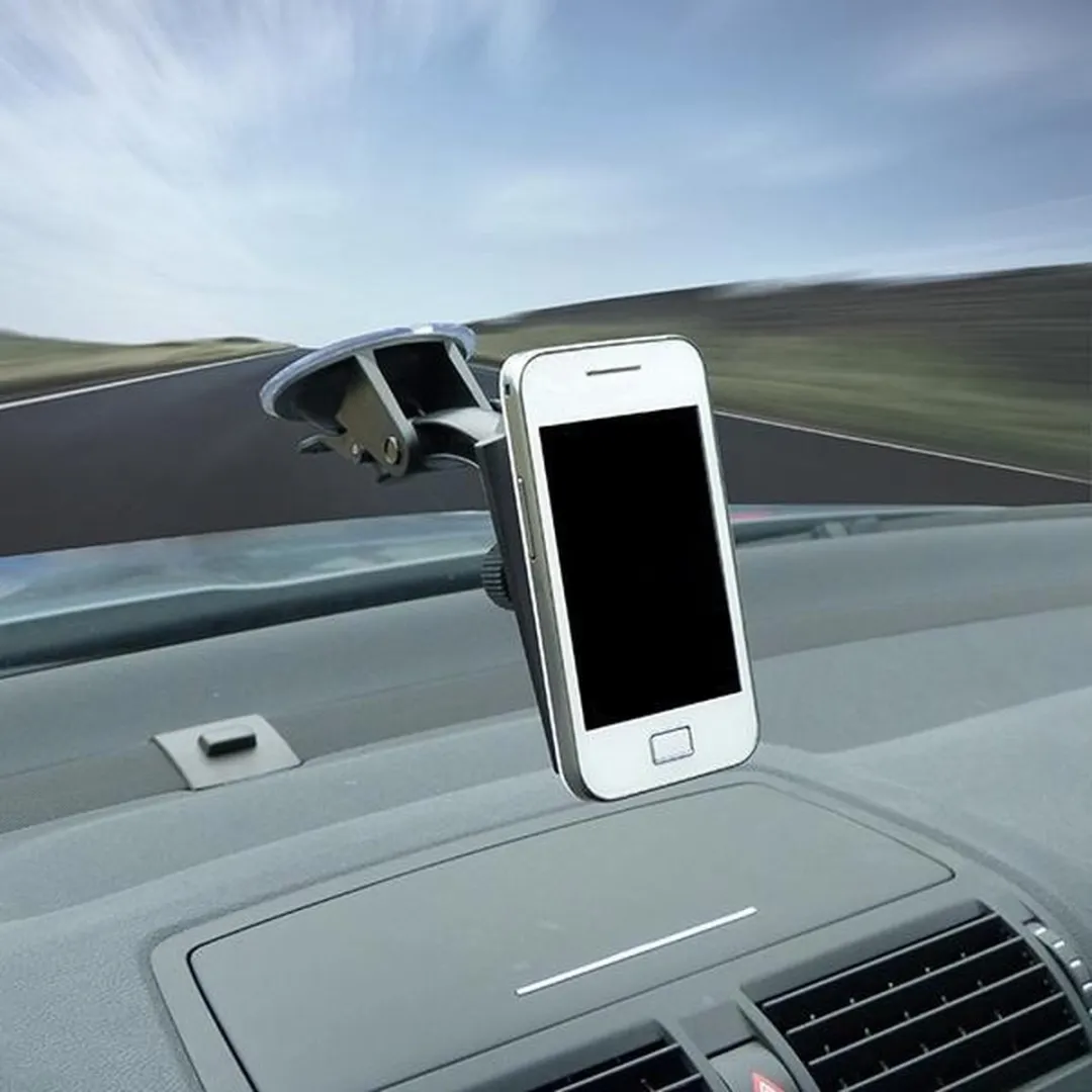 Carpoint Telefoonhouder Zuignap 360° - Zwart/Grijs