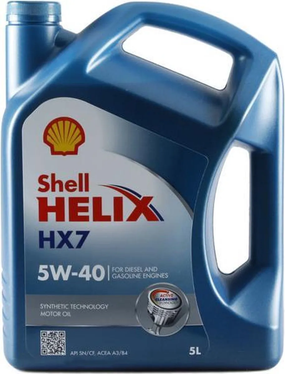 Shell Helix HX7 5W-40 Motorolie 5 Liter