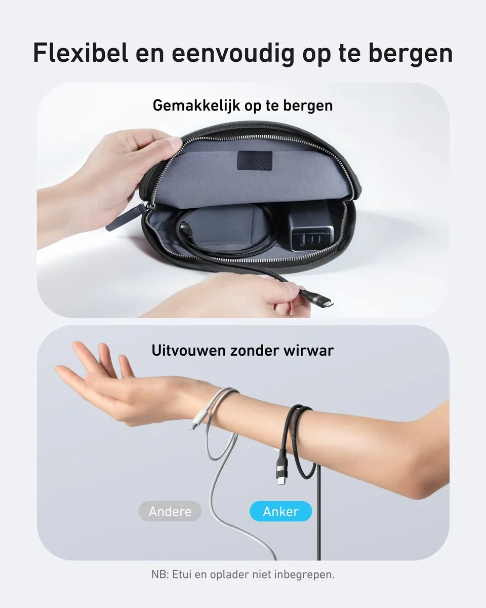 Anker A82E2012 USB-C Kabel 240W 1.8m - Zwart