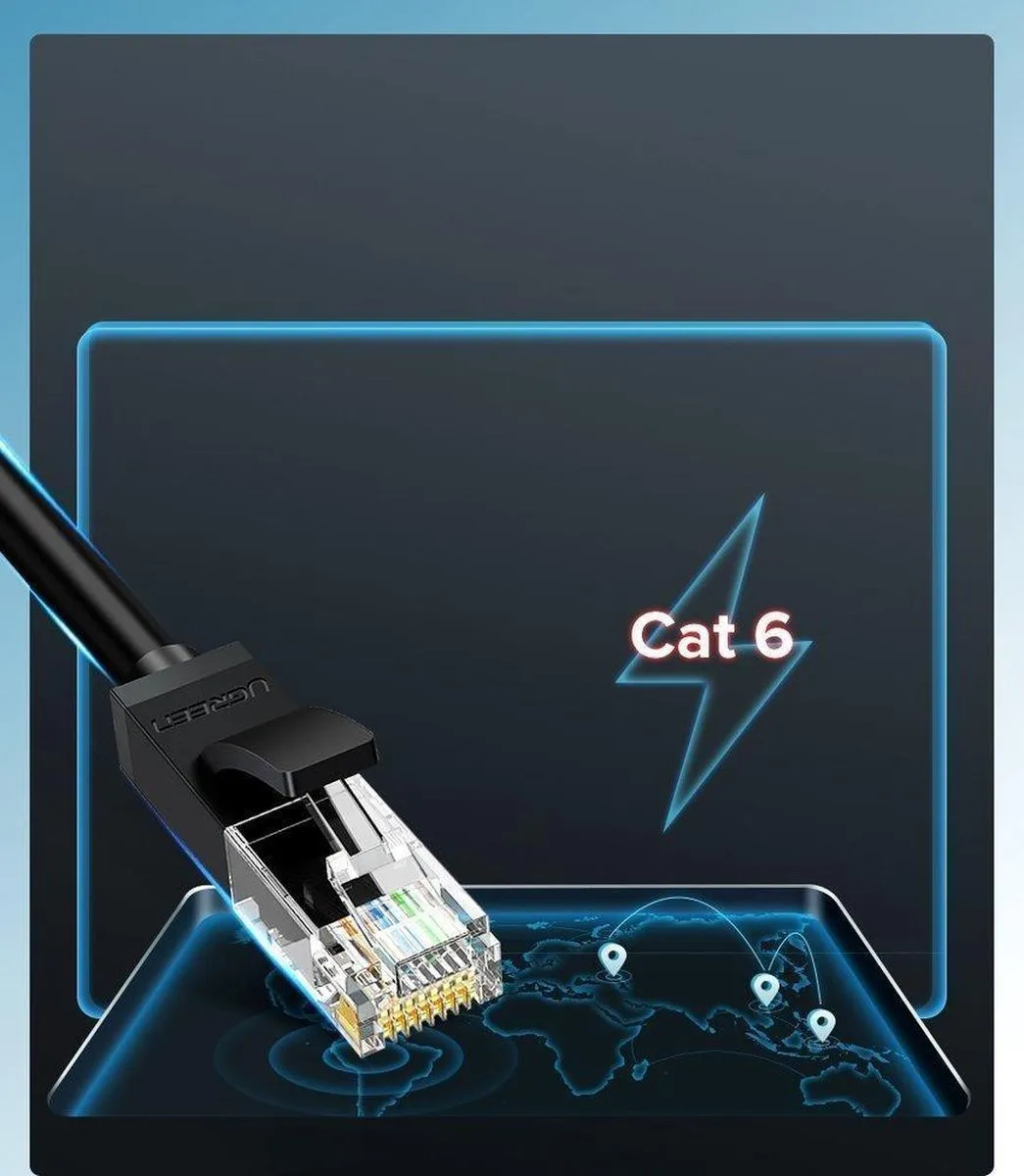 Ugreen Cat 6 Ethernet Kabel RJ45 2m - Wit