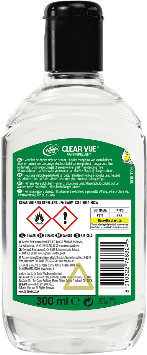Turtle Wax ClearVue Rain Repellant 300ml