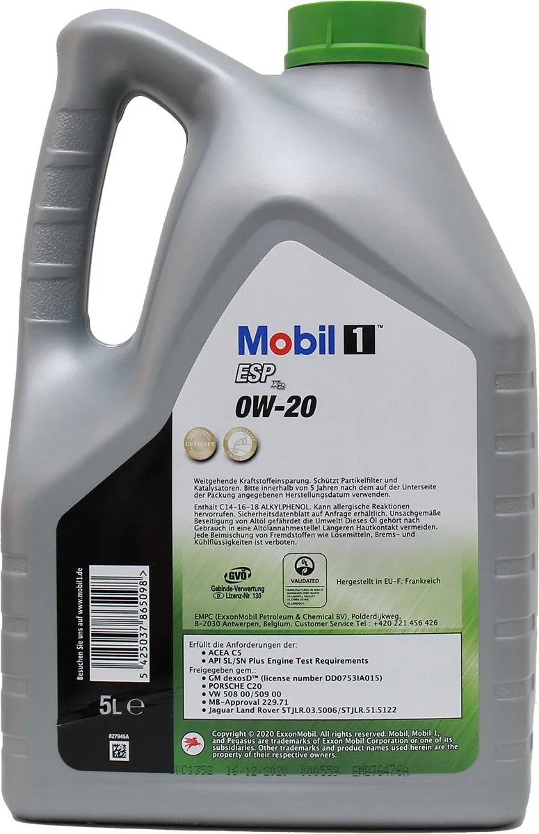 Mobil 1 ESP X2 0W-20 - 5 Liter